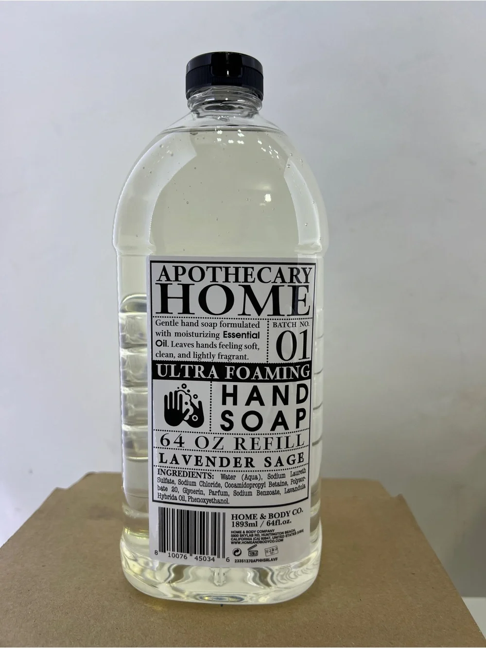 Apothecary Home Antibacterial Lavender Sage Hand Soap 64oz REFILL Jumbo Bulk
